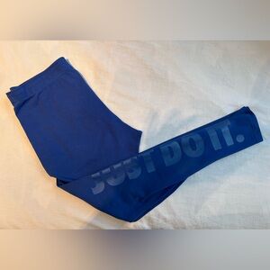 Nike Leggings in Deep Blue, Size Large